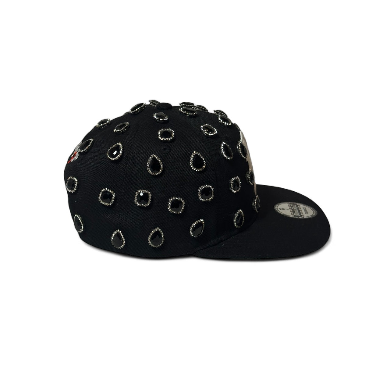 Black Rhinestone Snapback