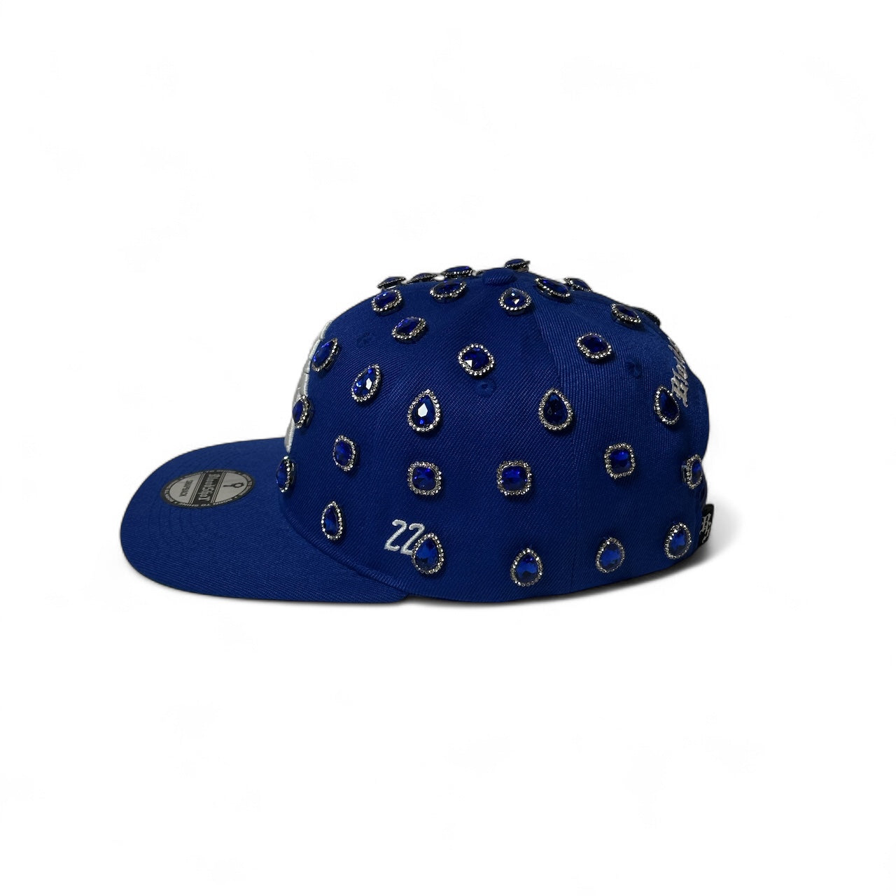 Blue Rhinestone Snapback