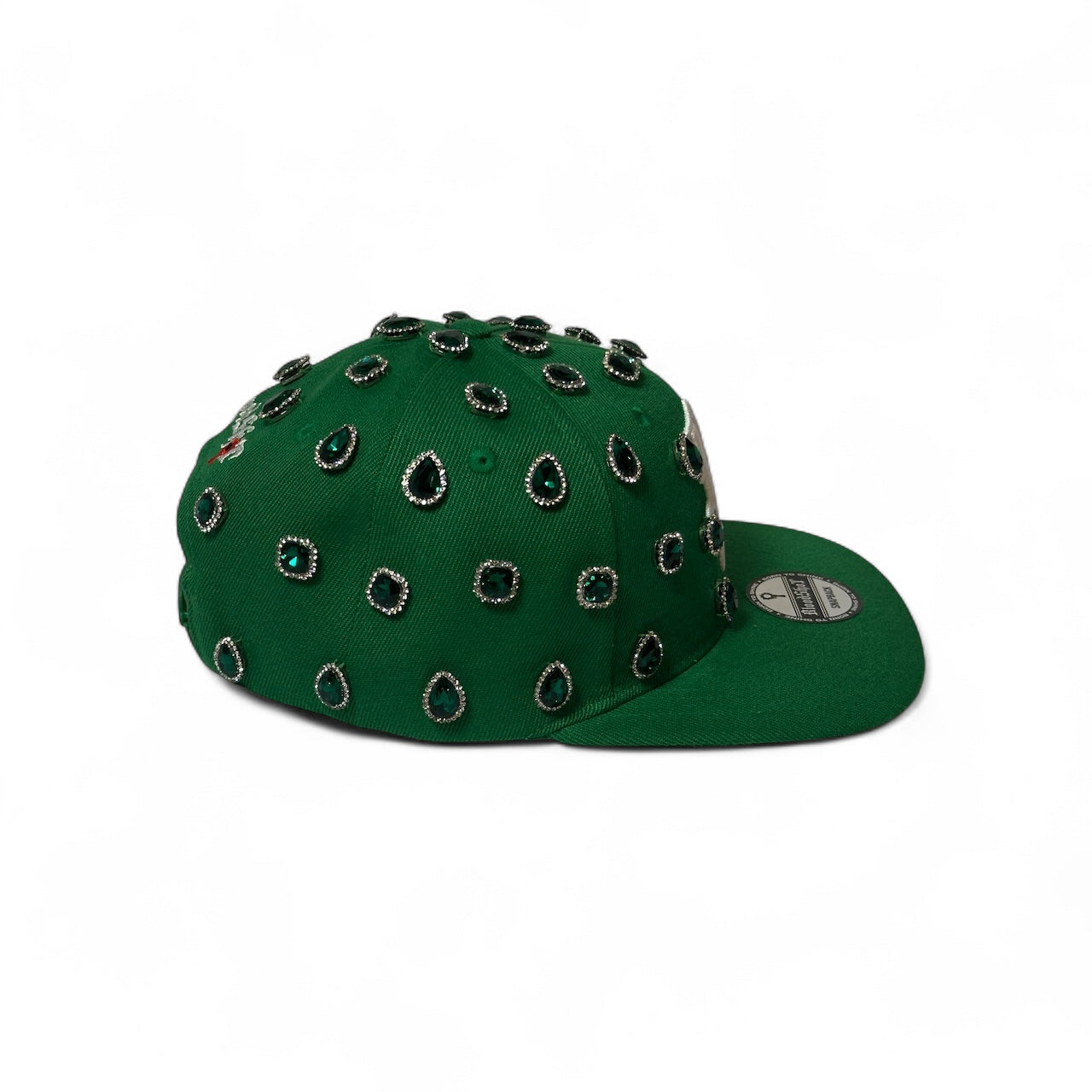 Green Rhinestone Snapback
