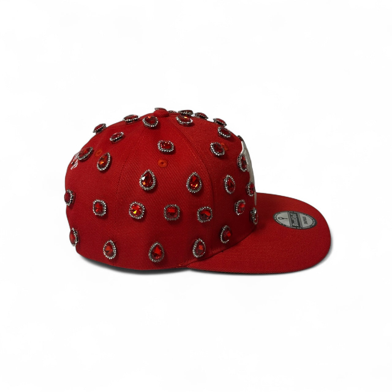 Red Rhinestone Snapback